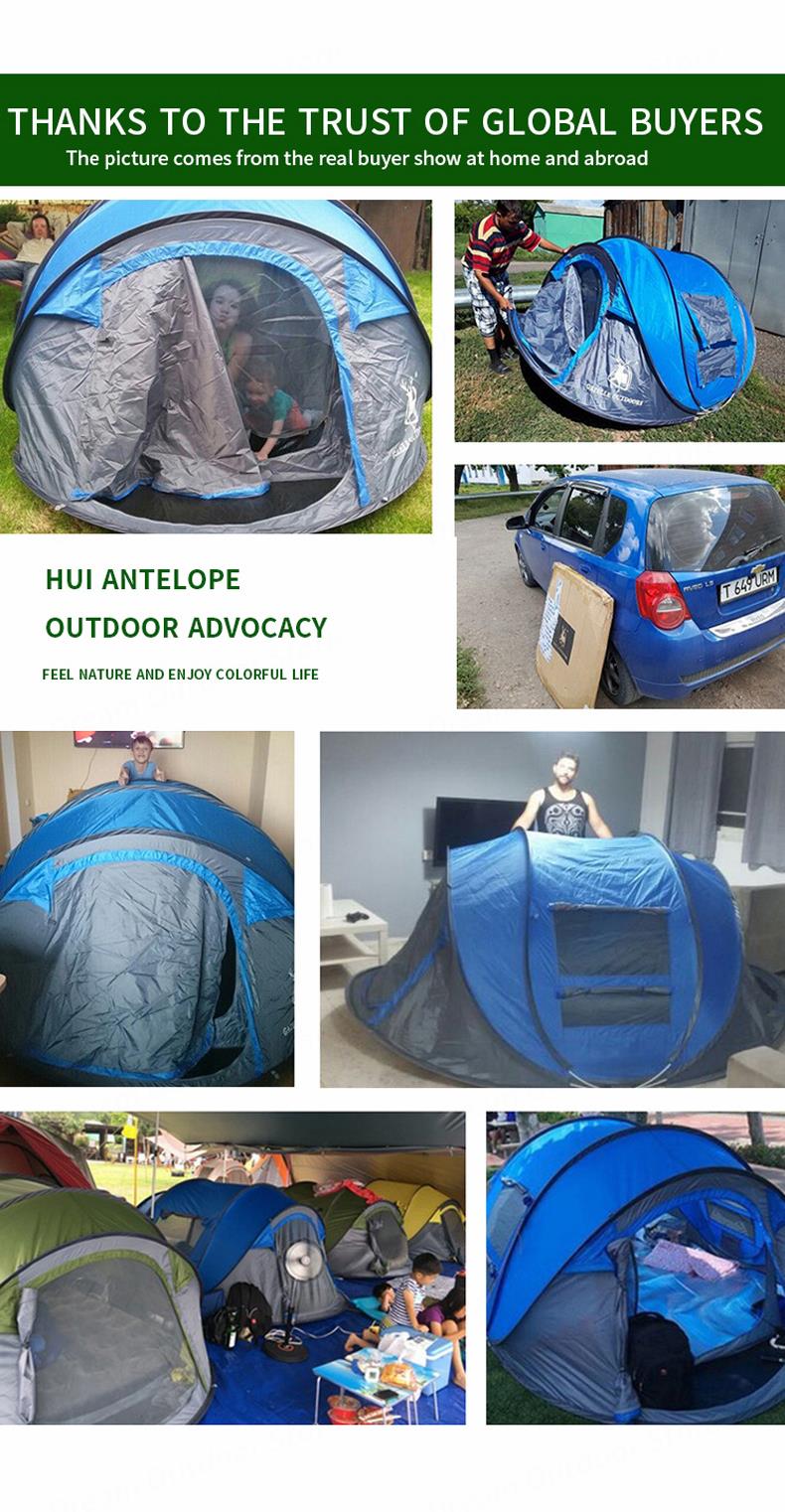 Cheap Goat Tents HUI LINGYANG Throw Pop Up Tent 4 6 Person Outdoor Automatic Tents Double Layers Large Family Tent Waterproof Camping Hiking Tent Tents 